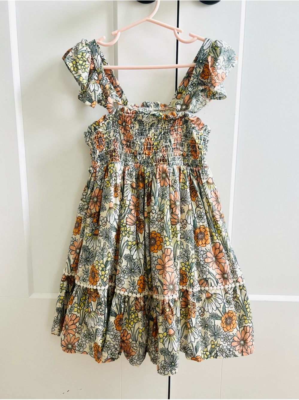 NWOT Happily Grey Kids Floral Smocked Sundress Size 5T